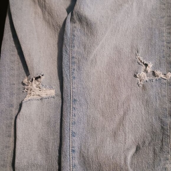 DL1961 Susie Tapered High-Rise Distressed‎ Jeans Women's Size 23 Seaglass Blue - Picture 9 of 15